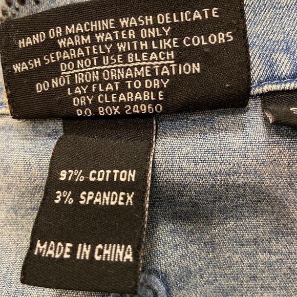 Christine Alexander Rhinestone Denim Jacket Blue S (Fits S/M) - Picture 7 of 7